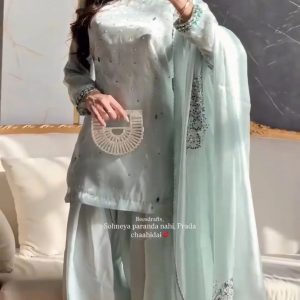 Pastel green Farsi suit