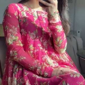 Floral anarkali suit