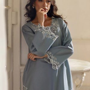 Grey Embroidered Co-ord Set