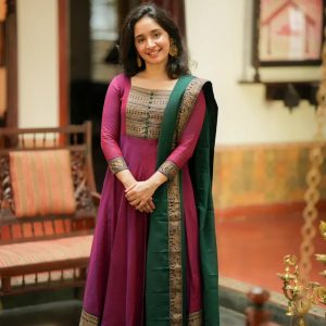 Mirna-Wine kurta set