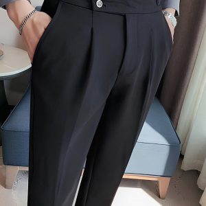 BLACK SIGNATURE BUTTONED GURKHA PANTS