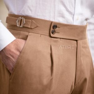 CAMEL SIGNATURE BUTTONED GURKHA PANTS