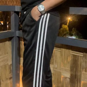 White Stripes track pants