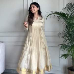 Panelled Anarkali with Hand Embroidery