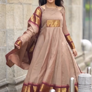 Banshari Cotton Anarakali with Dupatta