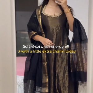 Designer Black Kurta Set