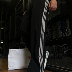 White Stripe track pants